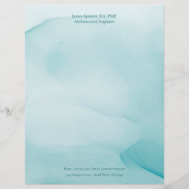 ブルーモダンインクデザインパーソナライズされた文具  レターヘッド