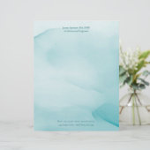 ブルーモダンインクデザインパーソナライズされた文具 レターヘッド (スタンド正面)