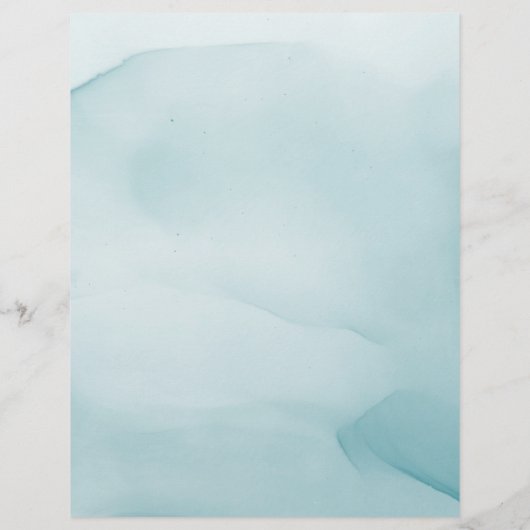 ブルーモダンインクデザインパーソナライズされた文具 レターヘッド (裏面)