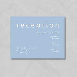 ブルーモダンウェディングレセプション エンクロージャーカード