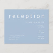 ブルーモダンウェディングレセプション エンクロージャーカード (正面)