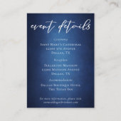 ブルーモダンウォーターフロント結婚イベント詳細 エンクロージャーカード (正面)