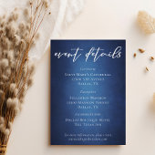 ブルーモダンウォーターフロント結婚イベント詳細 エンクロージャーカード