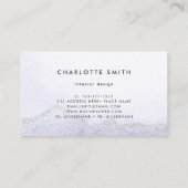 ブルーモダンウォーター色ミニマルエレガントリスト 名刺 (裏面)