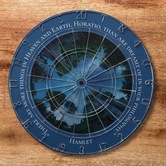 ブルーモダンウォーター色文字トレンディー引用文 ダーツボード