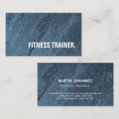 ブルーモダンウユニークルフィットネストレーナー 名刺 (正面/裏面)