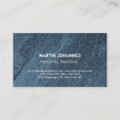 ブルーモダンウユニークルフィットネストレーナー 名刺 (裏面)