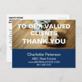 ブルーモダンエテートありがとう ポストカード (正面/裏面)