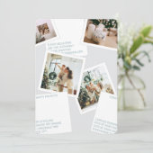 ブルーモダンエディトリアルフォトファミリーホリデーカード シーズンカード (スタンド正面)