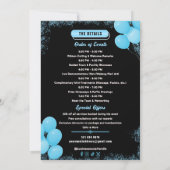 ブルーモダンエレガントグランドビジネスオープニングカスタム 招待状 (裏面)