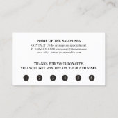 ブルーモダンエレガントグレイマッサージセラピスト ロイヤリティカード (裏面)