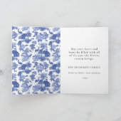 ブルーモダンエレガントトイルディアウッドランド カード (内部)