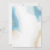 ブルーモダンエレガントバプテスマ招待状 招待状 (裏面)