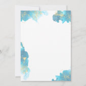 ブルーモダンエレガントバプテスマ招待状 招待状 (裏面)