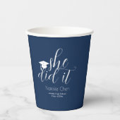 ブルーモダンエレガントフォントグラードパーティー 紙コップ (正面)