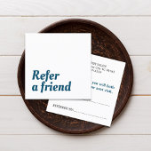 ブルーモダンエレガントホワイト美しい 紹介カード