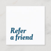 ブルーモダンエレガントホワイト美しい 紹介カード (正面)