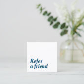 ブルーモダンエレガントホワイト美しい 紹介カード (スタンド正面)