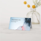 ブルーモダンエレガントマッサージセラピストアポイントメント 予約カード (正面)