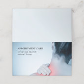 ブルーモダンエレガントマッサージセラピストアポイントメント 予約カード (外部開封)
