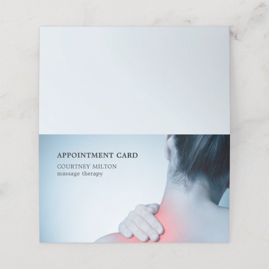 ブルーモダンエレガントマッサージセラピストアポイントメント 予約カード (外部開封)