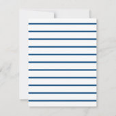 ブルーモダンエレガント名前をカスタムするとビジネス ノートカード (裏面)