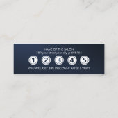 ブルーモダンエレガント美しいサロン ロイヤリティカード (裏面)