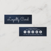 ブルーモダンエレガント美しいサロン ロイヤリティカード (正面/裏面)