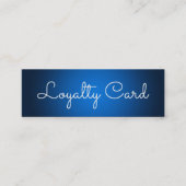 ブルーモダンエレガント美しいサロン ロイヤリティカード (正面)