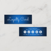 ブルーモダンエレガント美しいサロン ロイヤリティカード (正面/裏面)