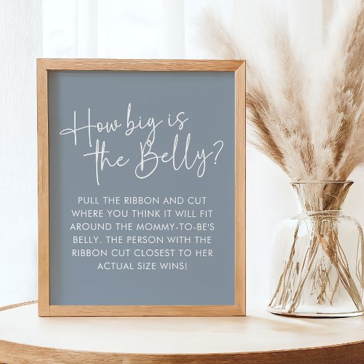 ブルーモダンオベビーシンプルベリー推測ゲーム ポスター