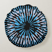 ブルーモダンカラフルラウンド装飾用クッション ラウンドクッション (裏面)