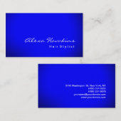 ブルーモダンカラー美容師メイクアップアーティスト 名刺 (正面/裏面)