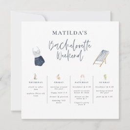 ブルーモダンガーリーバチェロレッテ週末の日程