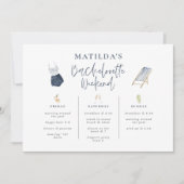 ブルーモダンガーリーバチェロレッテ週末の日程 (正面)