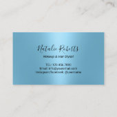 ブルーモダンクイーンクラウン美しいサロンスパロイヤリティ ロイヤリティカード (裏面)