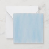 ブルーモダンクエレガントガニ水色ネイビーブルー ノートカード (裏面)