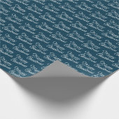 ブルーモダンクリスマスラッピング紙 ラッピングペーパー (角)