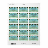 ブルーモダンクリームジェムストーンスウィート16誕生日 ラベル (フルシート)