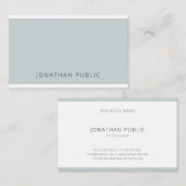 ブルーモダングエレガントリーシンプルテンプレートトレンディー 名刺 (正面/裏面)