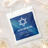 ブルーモダングランジバー（ユダヤ教の）バル・ミツバーパーソナライズされた フェイバーバッグ (クリップ留めされた状態)