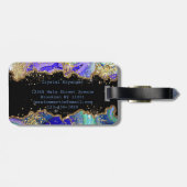 ブルーモダングリッターアゲート ラゲッジタグ (裏面横)