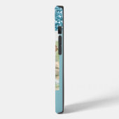 ブルーモダングリッターカスタムラブカップル写真 Case-Mate iPhoneケース (裏面 / 左)