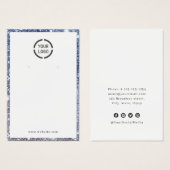 ブルーモダングリッターカスタムロゴイヤリング表示 (正面&裏面)