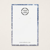 ブルーモダングリッターカスタムロゴイヤリング表示 (正面)