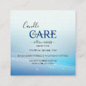 ブルーモダングリッターキャンドル気に スクエア名刺 (裏面)