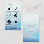 ブルーモダングリッターキャンドル気に 名刺 (正面/裏面)