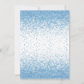 ブルーモダングリッターボーイズ赤ちゃんシャワー 招待状 (裏面)