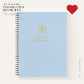 ブルーモダングルテンフリー空白のレシピ本 ノートブック