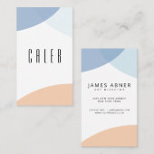 ブルーモダングレーベージュ抽象芸術アート名刺 名刺 (正面/裏面)